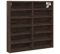 (brown oak, 60 x 8.5 x 58 cm) vidaXL Vitrine Cabinet Wall Mounted Cabinet Floating Cabinet Engineered Wood
