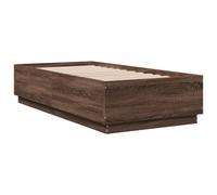 vidaXL Bed Frame Without Mattress Brown Oak 75X190 cm Small Single, Brown