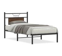 (brown oak, 80 x 200 cm) vidaXL Bed Frame without Mattress Smoked Oak 90x190 cm Single Engineered Wood