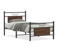 Bed Frame without Mattress Engineered Wood Bed Base Single Bed vidaXL