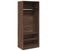 (brown oak, 80 x 50 x 200 cm/ 3 shelves piece) vidaXL Wardrobe Clothing Storage Hanger Clothes Cabinet Closet Engineered Wood