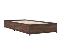 (brown oak, 90 x 190 cm) vidaXL Bed Frame Bed Base Sonoma Oak 160x200 cm Engineered Wood and Metal