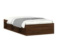 (brown oak, 90 x 190 cm) vidaXL Bed Frame Bedroom Mattress Foundation Guest Room Bedstead Bed Base