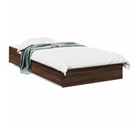 (brown oak, 90 x 190 cm) vidaXL Bed Frame with Drawers Bed Black 135x190 cm Double Engineered Wood