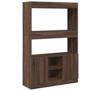 (brown oak, 92 x 33 x 140 cm) vidaXL Highboard Sideboard Storage Organiser Cabinet Cupboard Engineered Wood