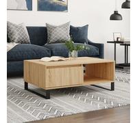 (sonoma oak) vidaXL Coffee Table Side Table End Table Sofa Table White Engineered Wood