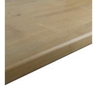 Brown Oak Effect Laminate Post-Formed Edge Kitchen Worktop, (L)2400mm (W)620mm (T)28mm