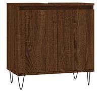 Vidaxl Bathroom Cabinet Brown Oak 58X33X60 Cm Engineered Wood, Brown