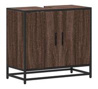 vidaXL Bathroom Sink Cabinet Brown Oak 65x33x60 cm Engineered Wood