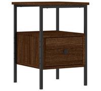 vidaXL Bedside Cabinet Brown Oak 34x36x50 cm Engineered Wood