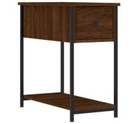 (brown oak) vidaXL Bedside Cabinet Side Table Nightstand Bed Table Black Engineered Wood
