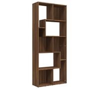 (brown oak) vidaXL Book Cabinet Bookshelf Bookcase Storage Rack Book Stand Engineered Wood