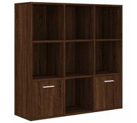 (brown oak) vidaXL Book Cabinet Highboard Book Rack Display Storage Shelf Engineered wood