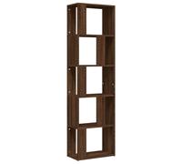 Vidaxl Book Cabinet Brown Oak 45X24X160 Cm Engineered Wood