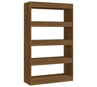 vidaXL Book Cabinet/Room Divider Brown Oak 80x30x135 cm Engineered Wood