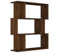 vidaXL Book Cabinet/Room Divider Brown Oak 80x24x96 cm Engineered Wood UK HOT
