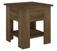 Vidaxl Coffee Table Brown Oak 40X40X42 Cm Engineered Wood