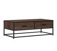 (brown oak) vidaXL Coffee Table End Table Side Table Brown Oak Engineered Wood and Metal