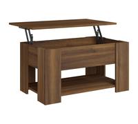 vidaXL Coffee Table Brown Oak 79x49x41 cm Engineered Wood UK NEW