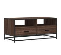 vidaXL Coffee Table Brown Oak 100x50x45 cm Engineered Wood and Metal, Brown