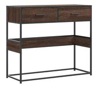 (brown oak) vidaXL Console Table Black 90x35x80 cm Engineered Wood table side table