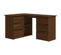 (Brown oak) vidaXL Corner Desk Chipboard Home Office Computer Study Table Multi Colours