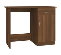 vidaXL Desk Brown Oak 100x50x76 cm Engineered Wood, Brown