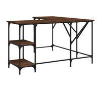 (brown oak) vidaXL Desk Office Desk Computer Table Study Writing Table Engineered Wood