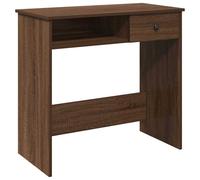 vidaXL Single Drawer Single Shelf Computer Desk Brown - Size: 75 x 80 x 40cm - Wilko