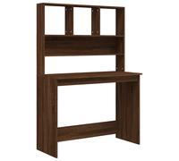 Desk with Shelves Writing Computer Table Study Desk Engineered Wood vidaXL