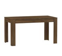 vidaXL Dining Table Brown Oak 140x74.5x76 cm Engineered Wood UK