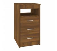 Vidaxl Drawer Cabinet Brown Oak 40X50X76 Cm Engineered Wood