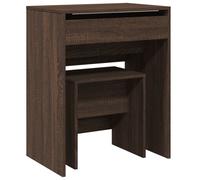 (brown oak) vidaXL Dressing Table and Stool Bedroom Cosmetic Table Vanity Makeup Table