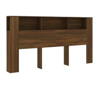 (brown oak) vidaXL Headboard Cabinet Bookcase Headboard Indoor Furniture Multi Colours