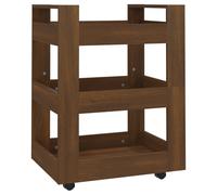 (Brown oak) vidaXL Kitchen Trolley Engineered Wood Organiser Trolley Rack Multi Colours
