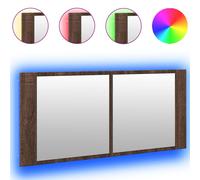LED Bathroom Mirror Cabinet Washroom Mirror Storage Cupboard Organiser vidaXL