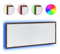 (brown oak) vidaXL LED Bathroom Mirror Washroom Mirror Wall Mounted Mirror Engineered Wood