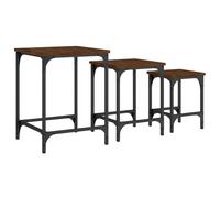 (brown oak) vidaXL Nesting Coffee Tables Nesting Table Side Table 3 pcs Engineered Wood