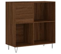 (brown oak) vidaXL Record Cabinet Record Storage Cabinet Sideboard White Engineered Wood