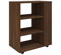 (brown oak) vidaXL Rolling Cabinet Engineered Wood Drawer Rolling Cabinet Multi Colours