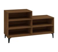 vidaXL Shoe Cabinet Brown Oak 102x36x60 cm Engineered Wood UK NEW
