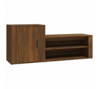 (Brown oak) vidaXL Shoe Cabinet Engineered Wood Home Shoe Storage Organiser Multi Colours
