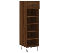 (brown oak) vidaXL Shoe Cabinet Shoe Storage Cupboard Shoe Rack Smoked Oak Engineered Wood