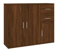 (brown oak) vidaXL Sideboard 91x29.5x75 cm Engineered Wood Storage Cabinet Multi Colours