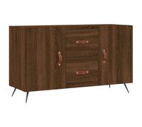 (brown oak) vidaXL Sideboard Storage Cabinet Cupboard Side Cabinet Black Engineered Wood