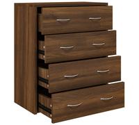vidaXL Sideboard With 4 Drawers 60x30.5x71 cm Brown Oak, Brown