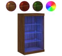 Vidaxl Sideboard With Led Lights Brown Oak 60.5X37X100 Cm