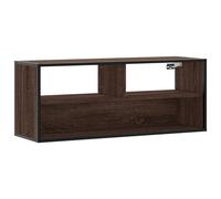 vidaXL TV Cabinet Brown Oak 100x31x39.5 cm Engineered Wood and Metal