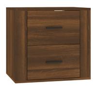 (Brown oak) vidaXL Wall-mounted Bedside Cabinet Indoor Floating Nightstand Multi Colours