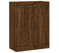 (brown oak) vidaXL Wall Mounted Cabinet Bathroom Cabinet Cupboard White Engineered Wood